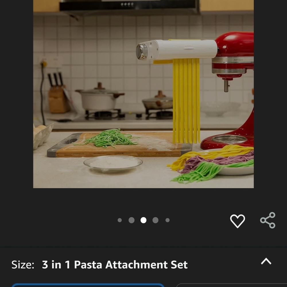 KitchenAid Pasta Attachment Set - Red, White, Yellow